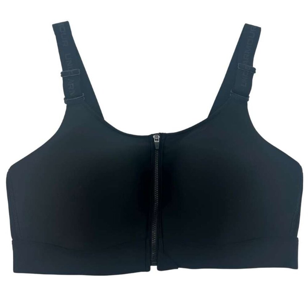 Under Armour Women's Black Infinity Zip 2.0 Sports Bra / Size Large